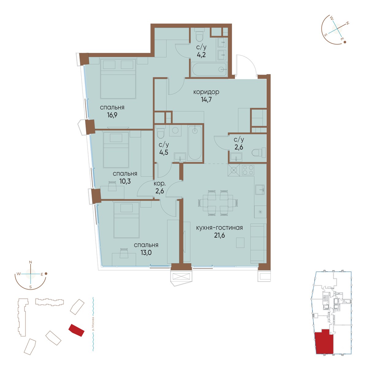 Планировка 90.4 м²