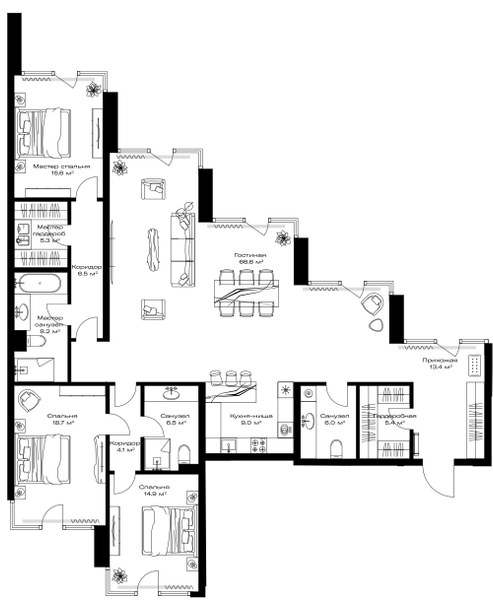 Планировка 180.2 м²
