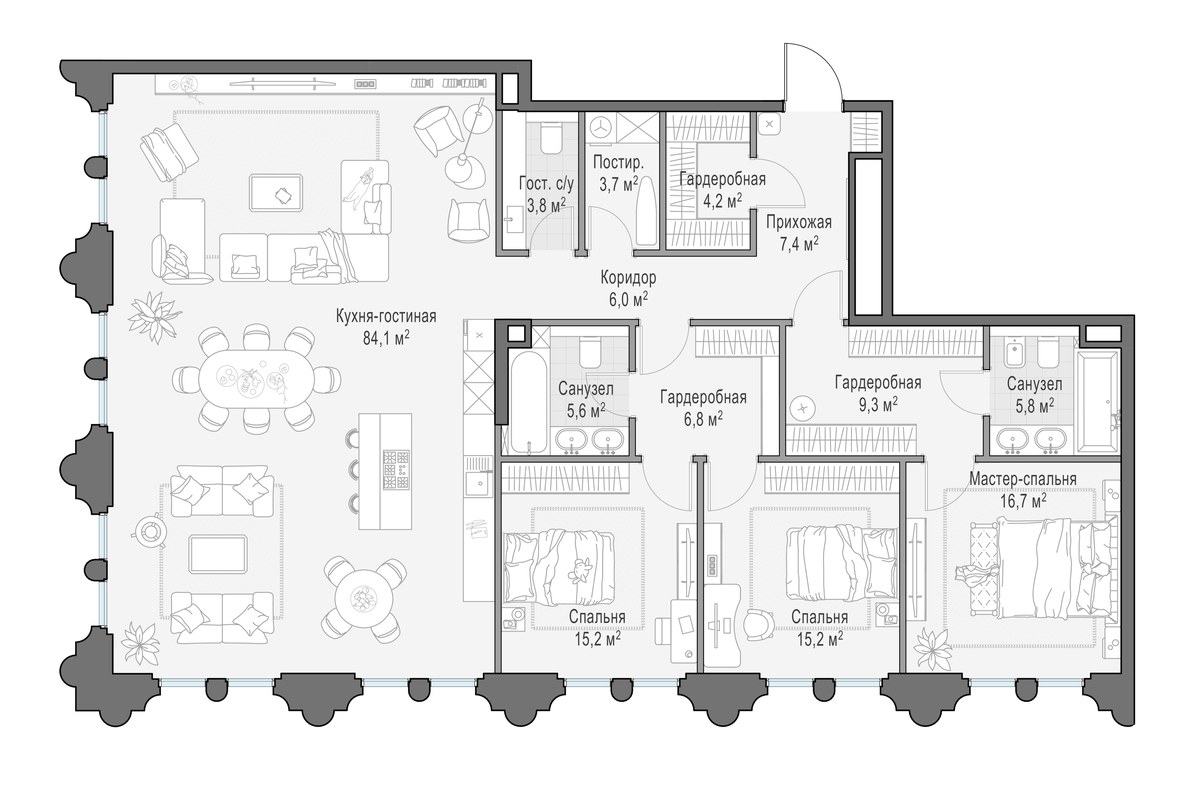 Планировка 181.9 м²