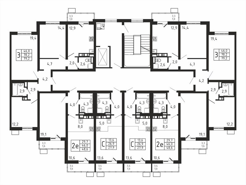 Планировка 79.2 м²
