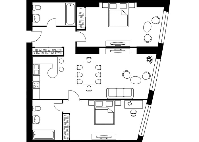 Планировка 109.7 м²