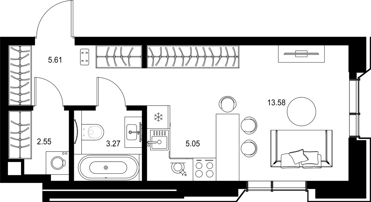 Планировка 30.06 м²