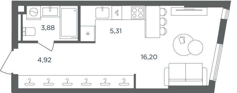 Планировка 30.31 м²