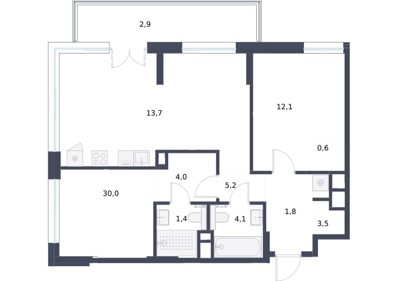 Планировка 81.5 м²