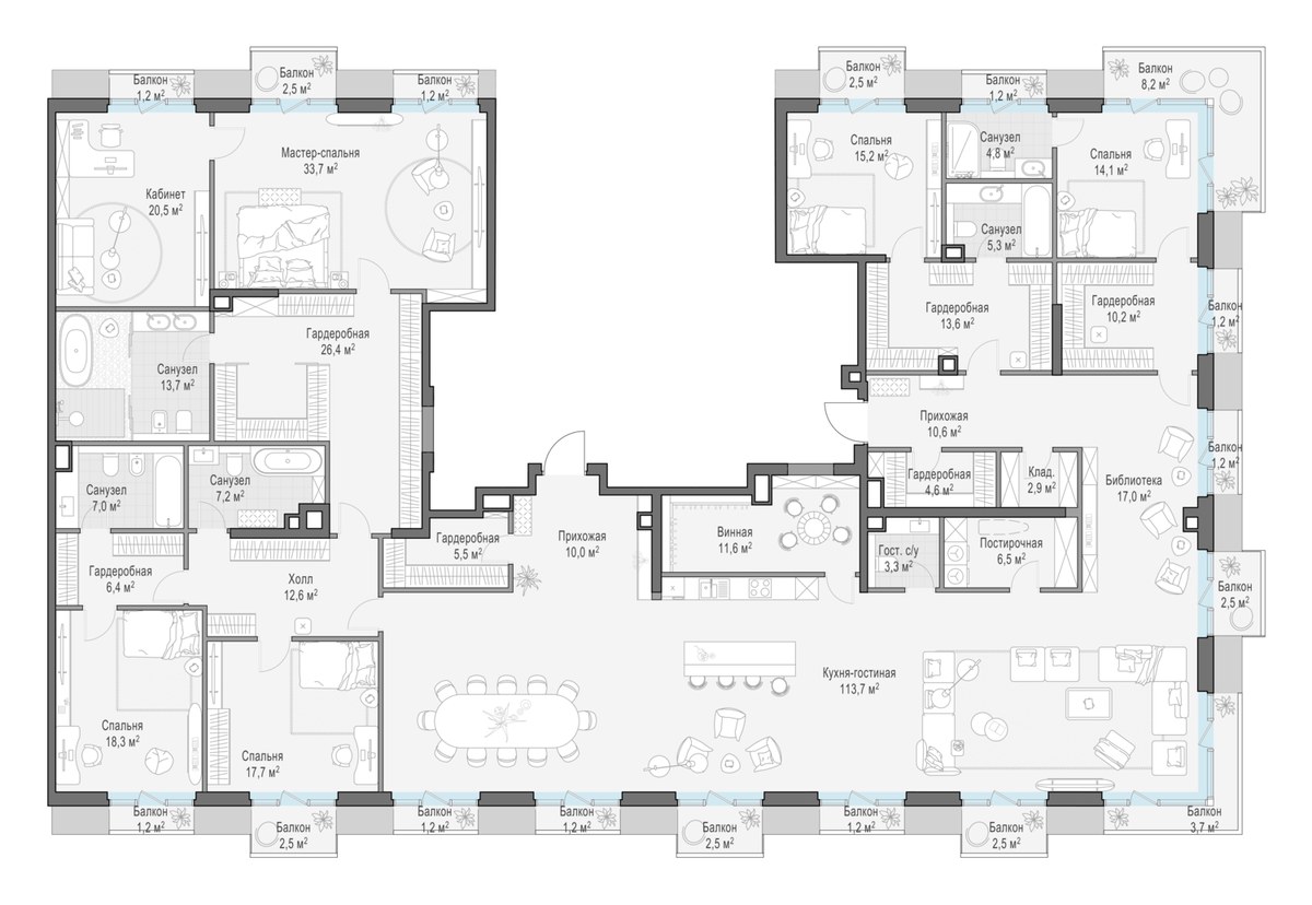 Планировка 415.8 м²