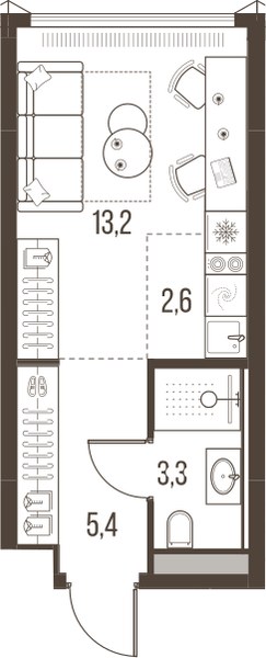 Планировка 24.5 м²