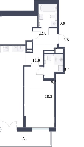 Планировка 79.3 м²