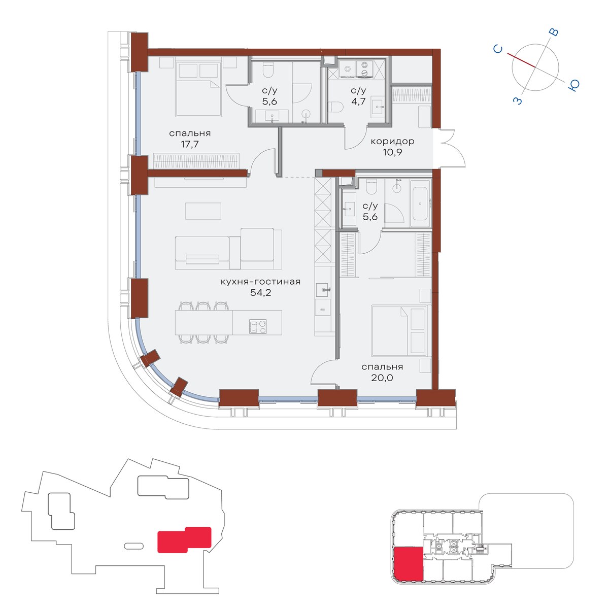 Планировка 118.7 м²