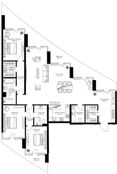 Планировка 202.0 м²