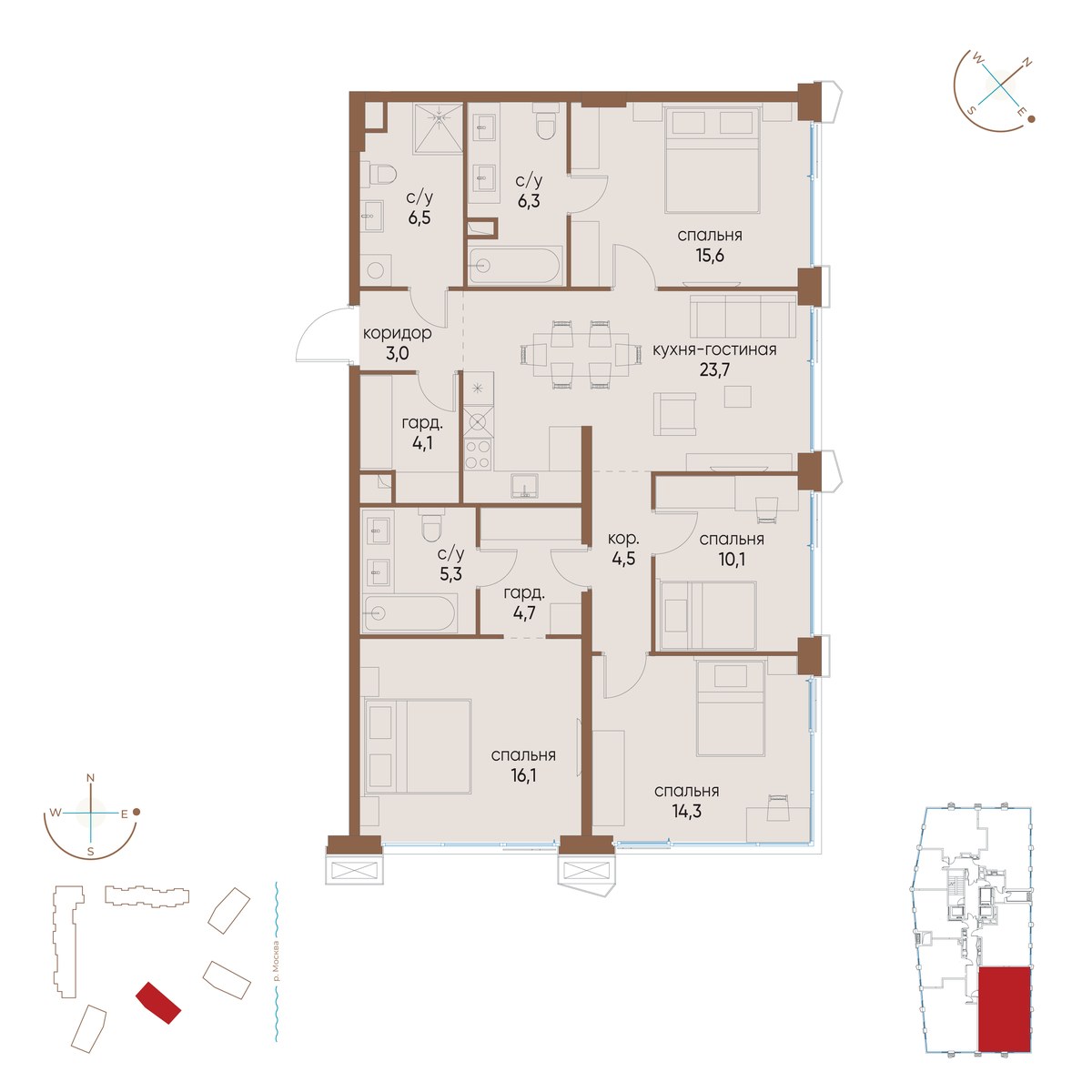 Планировка 114.2 м²