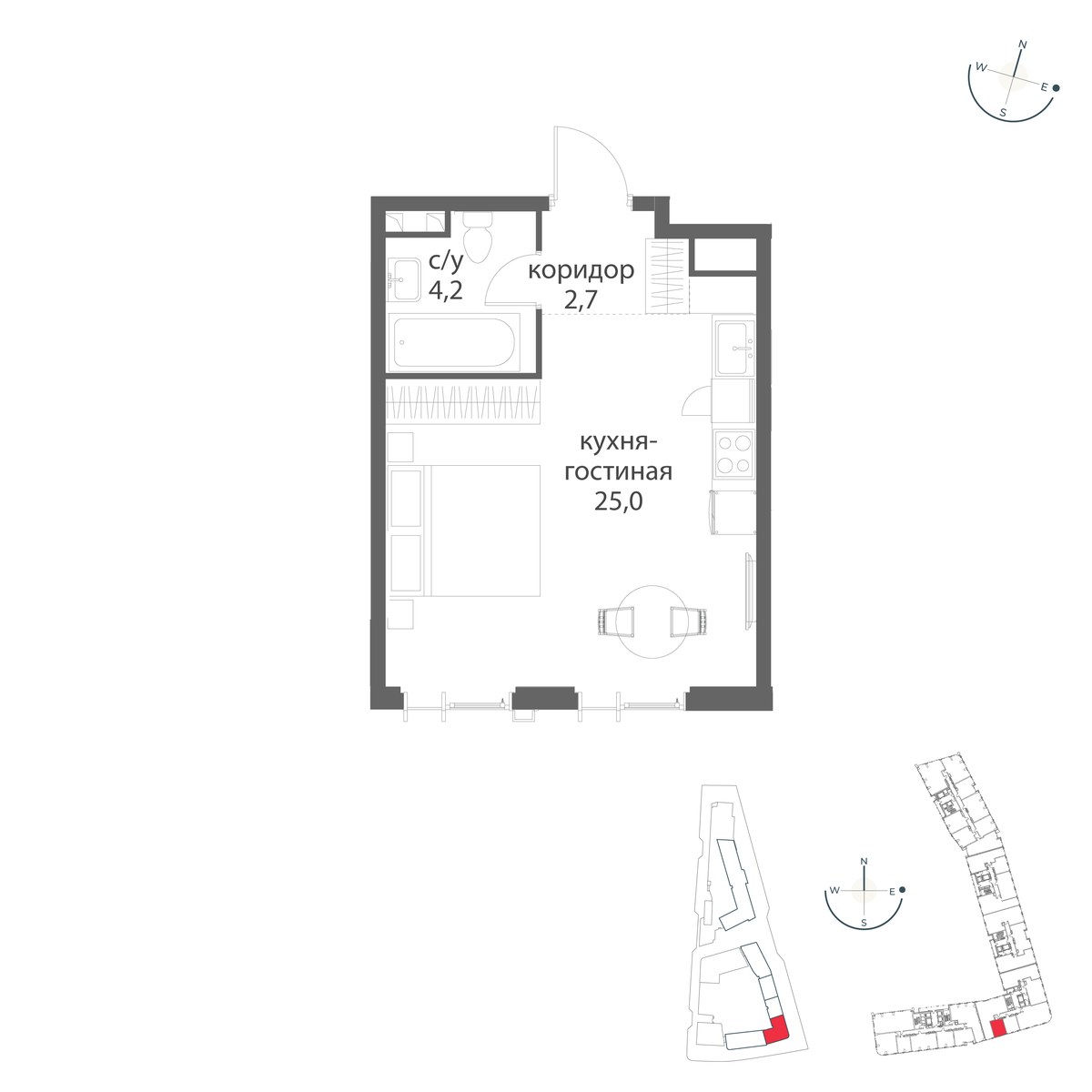 Планировка 31.9 м²
