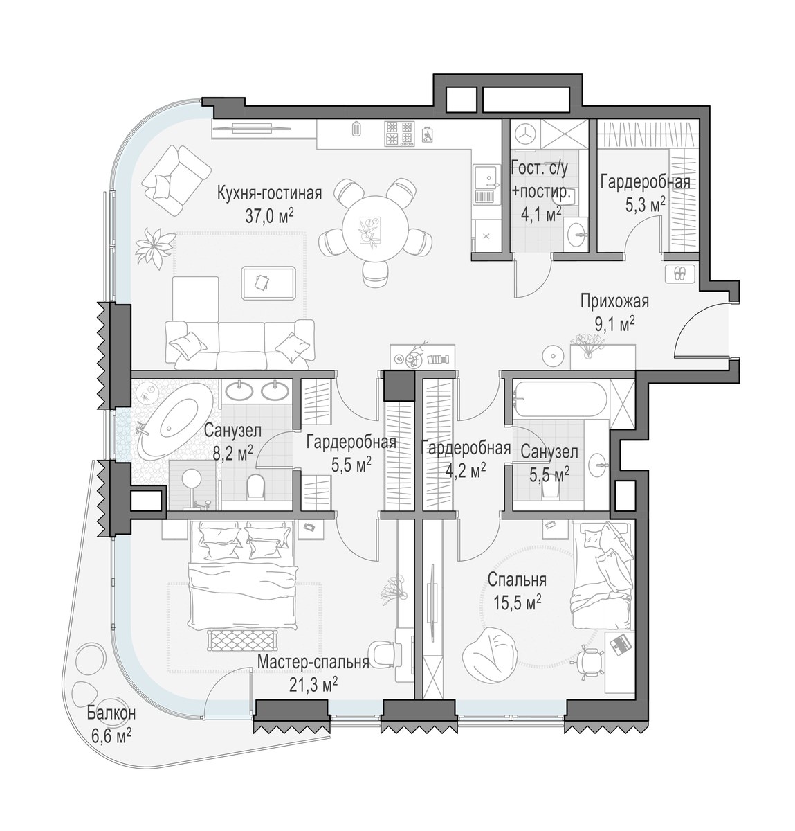 Планировка 117.7 м²