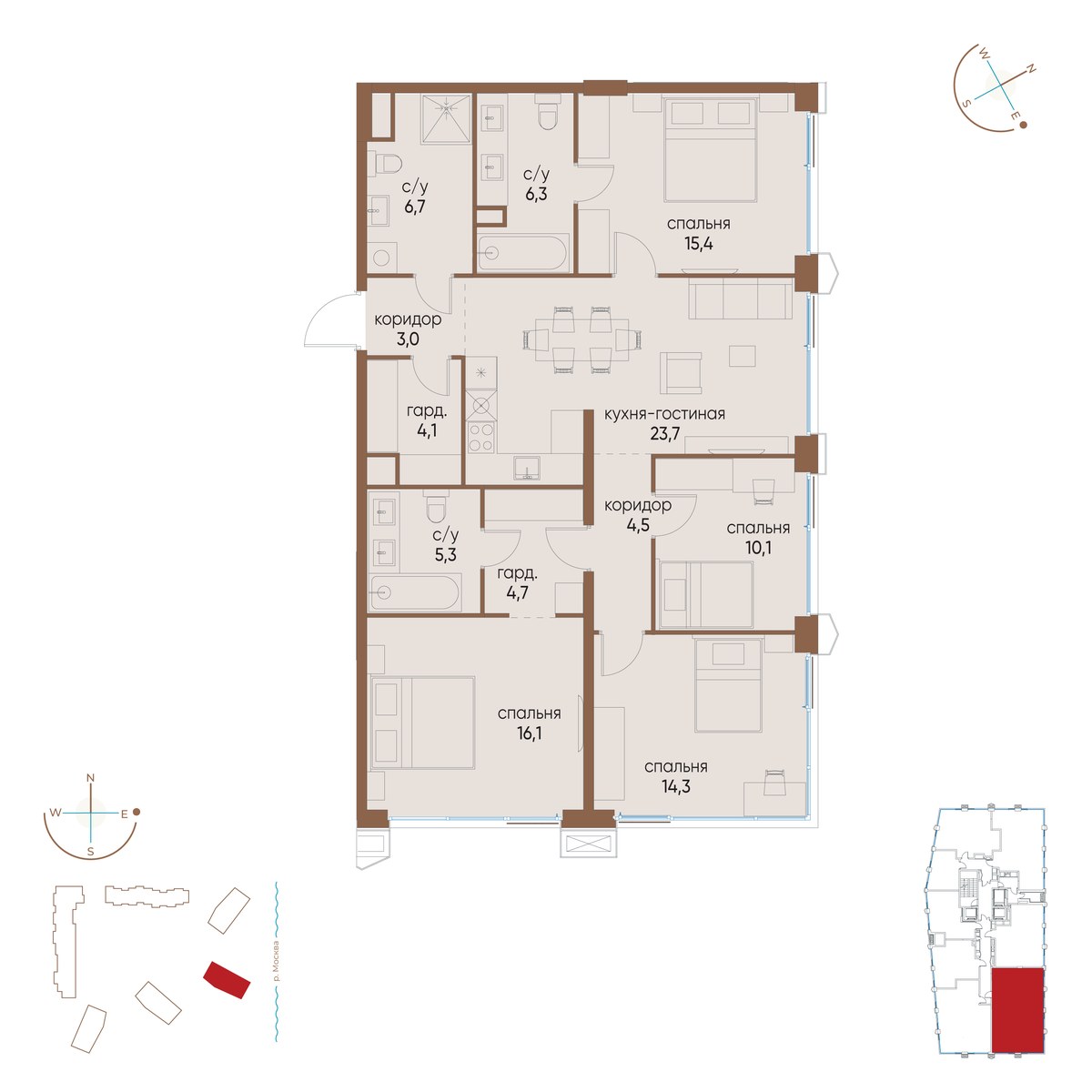 Планировка 114.2 м²
