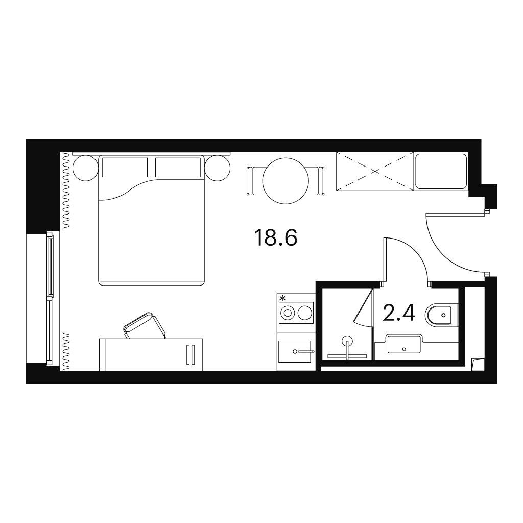 Планировка 21.0 м²