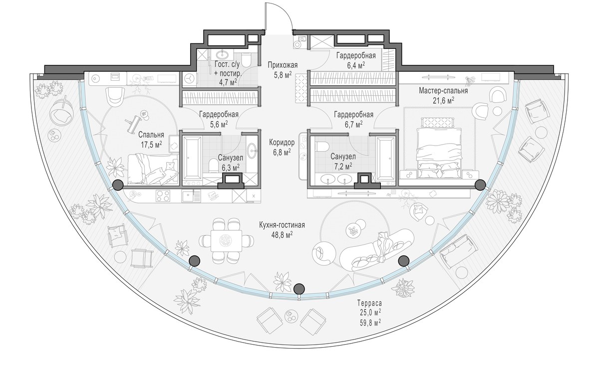 Планировка 144.1 м²