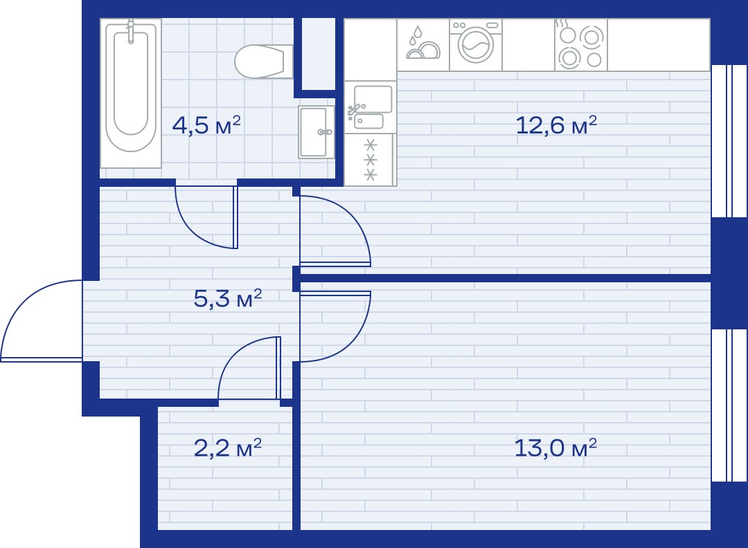 Планировка 38.0 м²