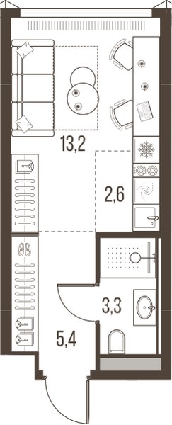 Планировка 24.5 м²