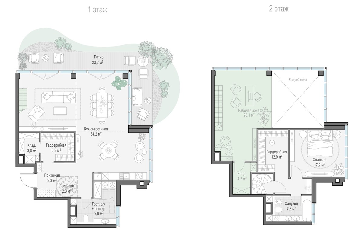 Планировка 132.9 м²