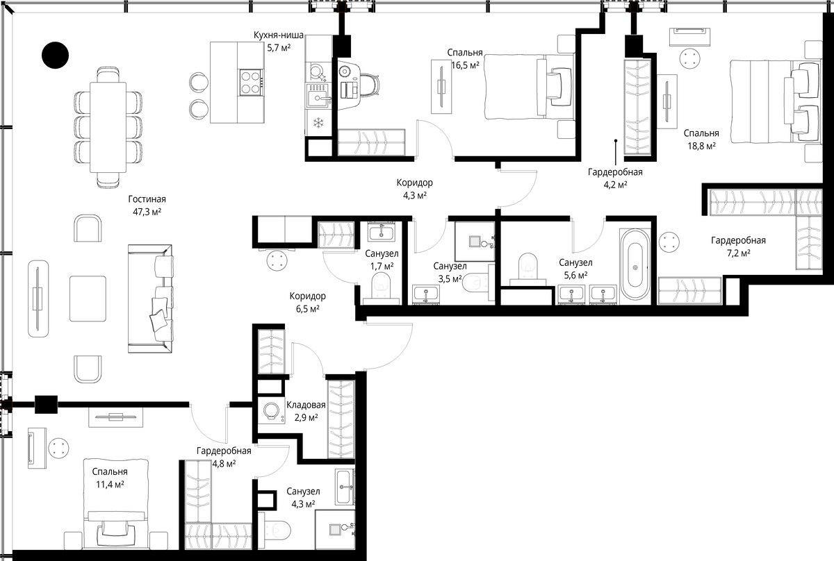 Планировка 144.7 м²