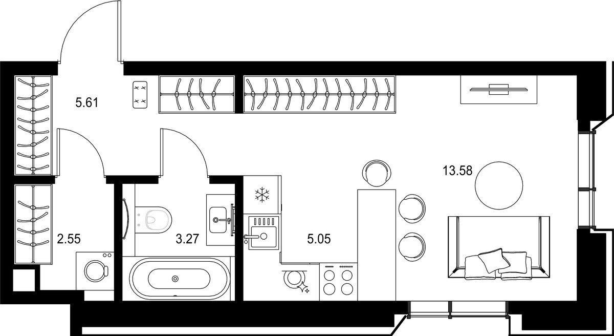 Планировка 30.06 м²