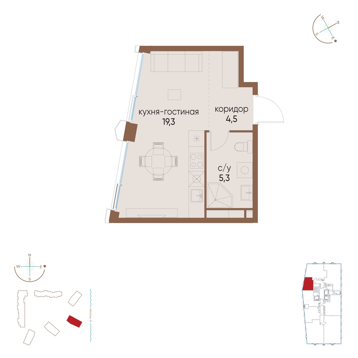 Планировка 29.1 м²