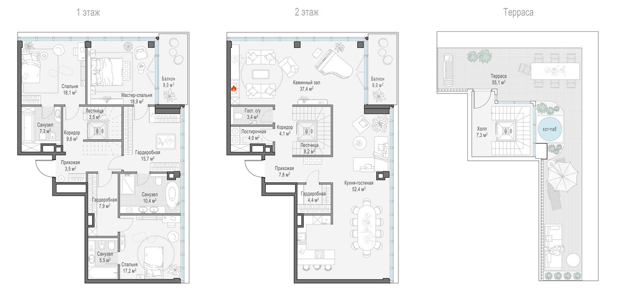 Планировка 243.9 м²