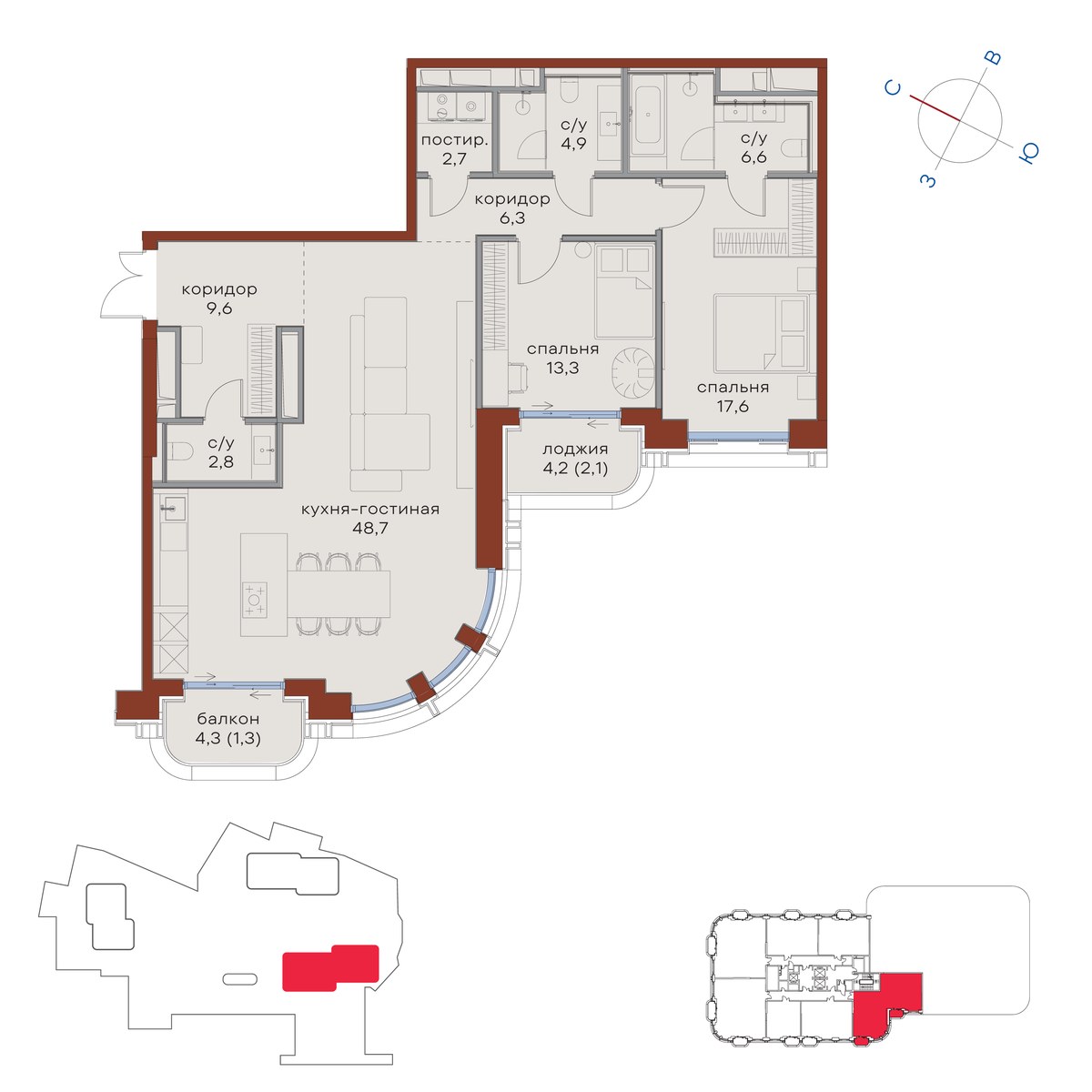 Планировка 115.9 м²
