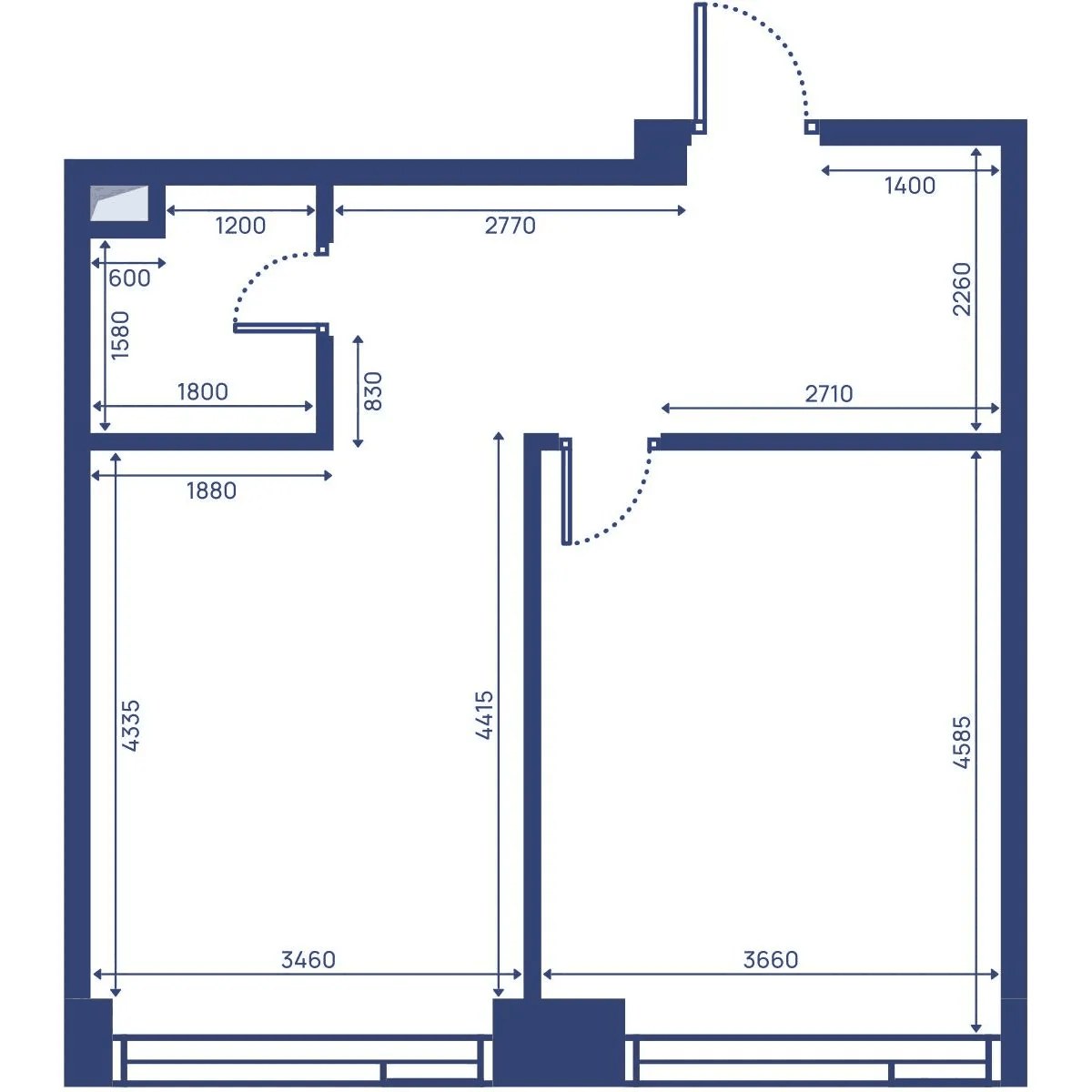 Планировка 47.0 м²