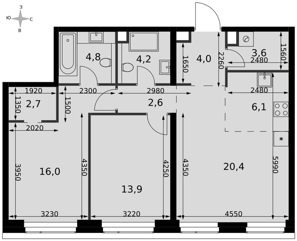Планировка 78.3 м²