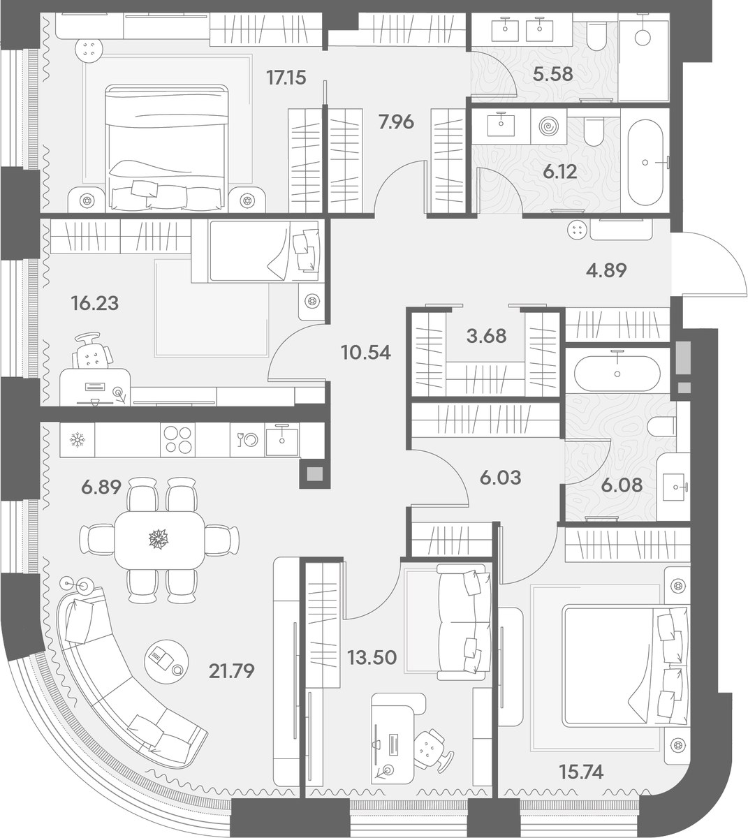 Планировка 141.9 м²