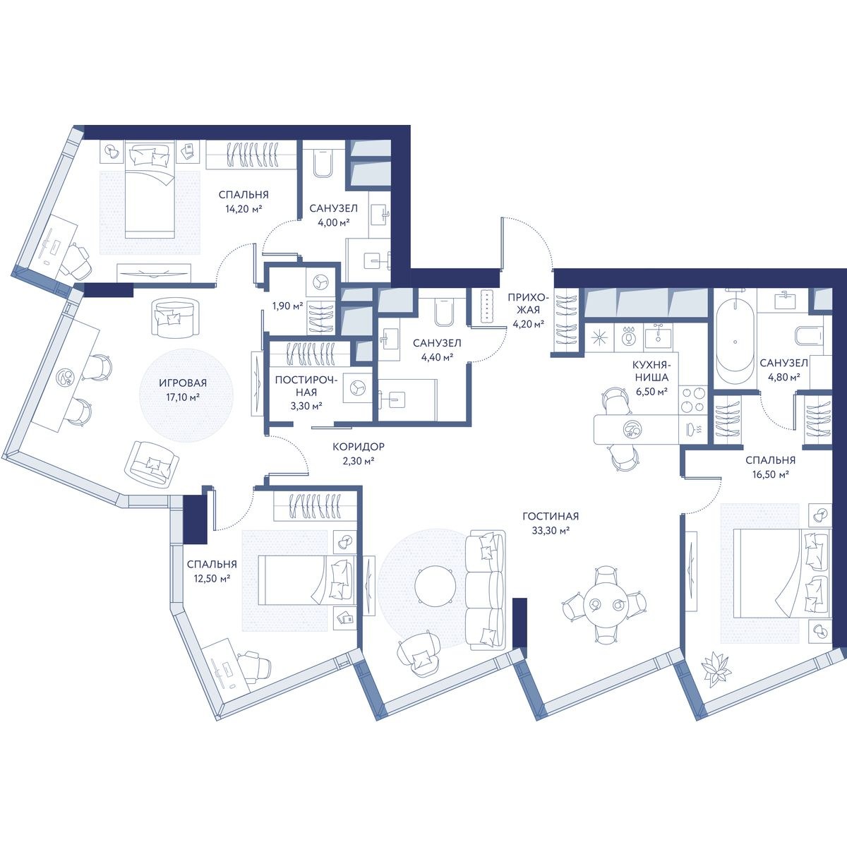 Планировка 125.0 м²