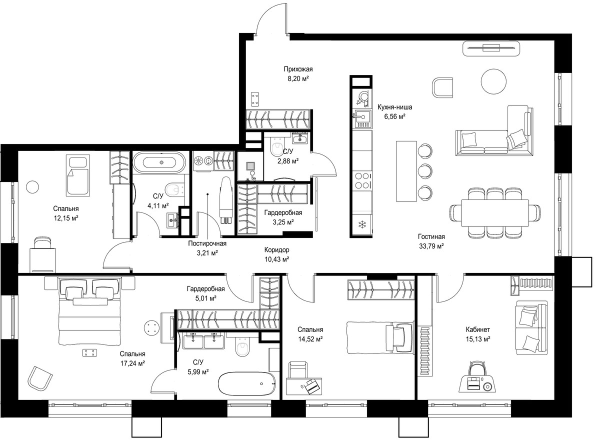 Планировка 148.69 м²