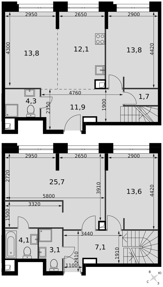 Планировка 111.2 м²