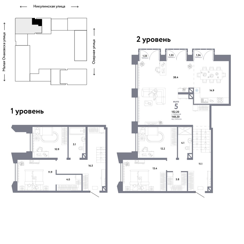 Планировка 152.2 м²
