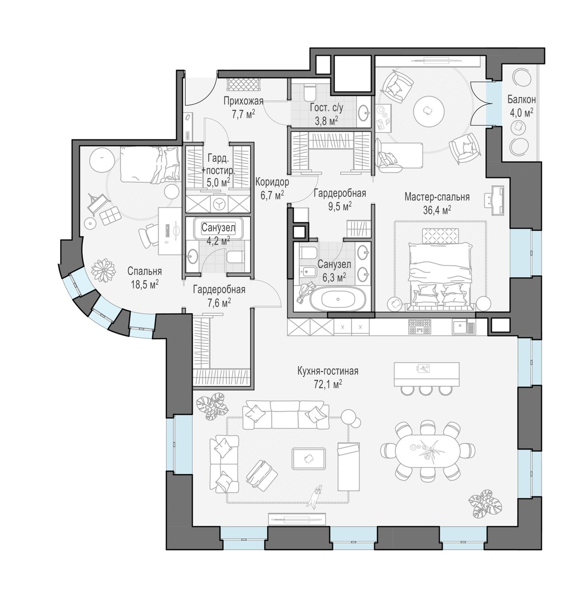 Планировка 178.8 м²