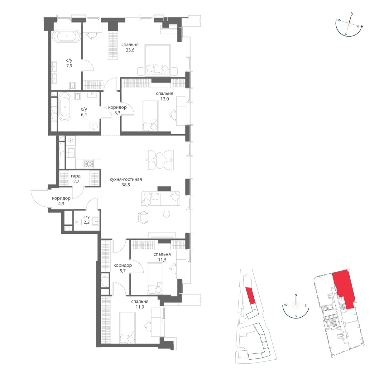 Планировка 130.1 м²
