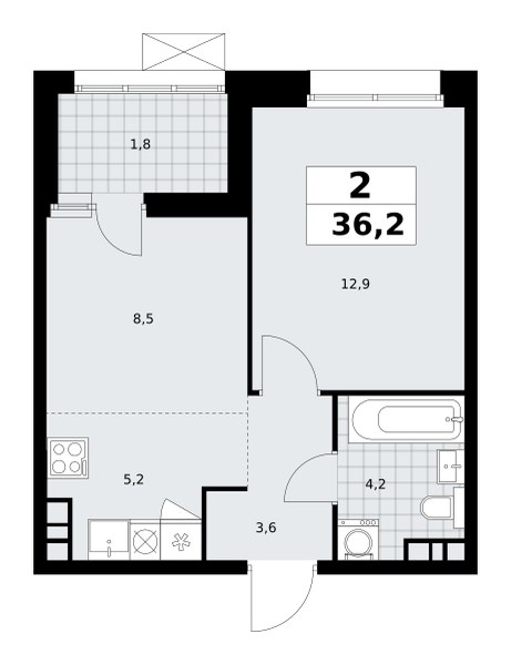 Планировка 36.0 м²