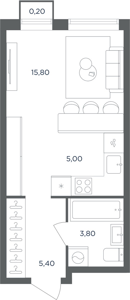 Планировка 30.1 м²