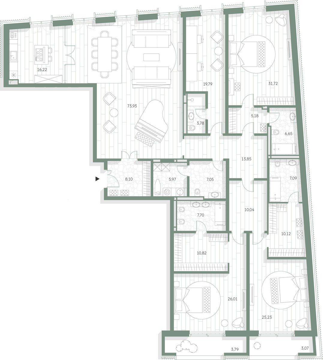 Планировка 296.11 м²