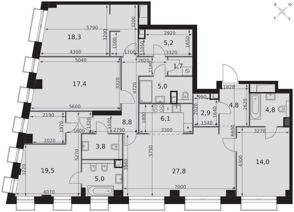 Планировка 145.1 м²