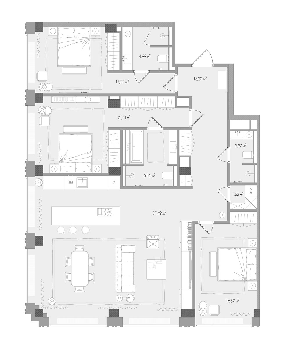 Планировка 148.4 м²