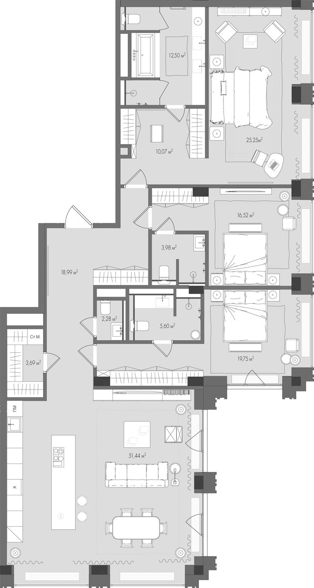 Планировка 170.3 м²