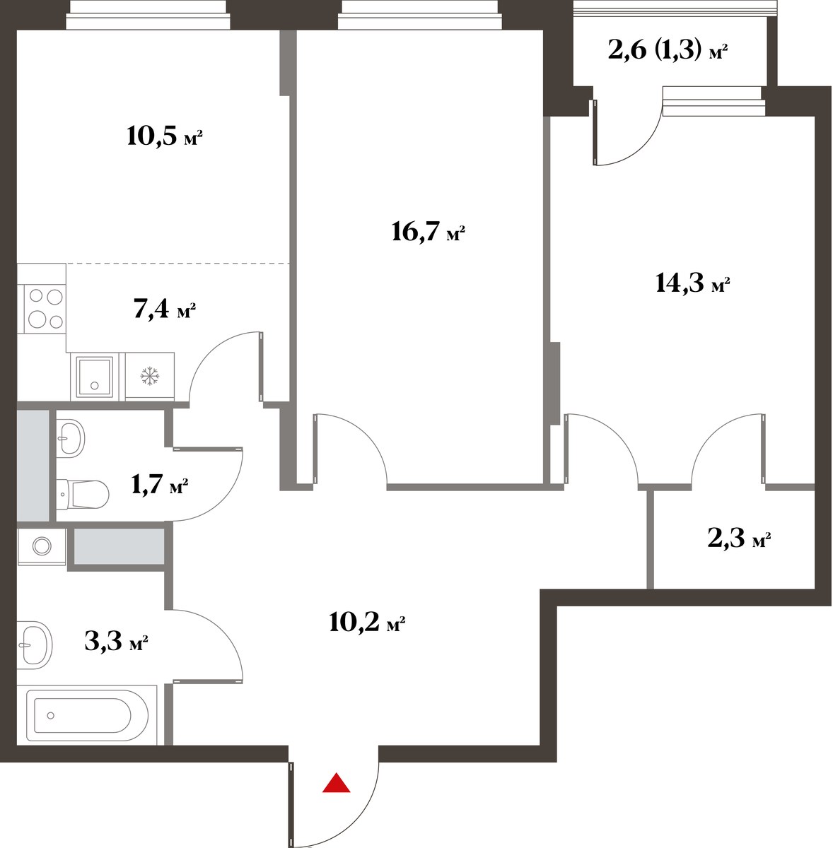 Планировка 69.0 м²