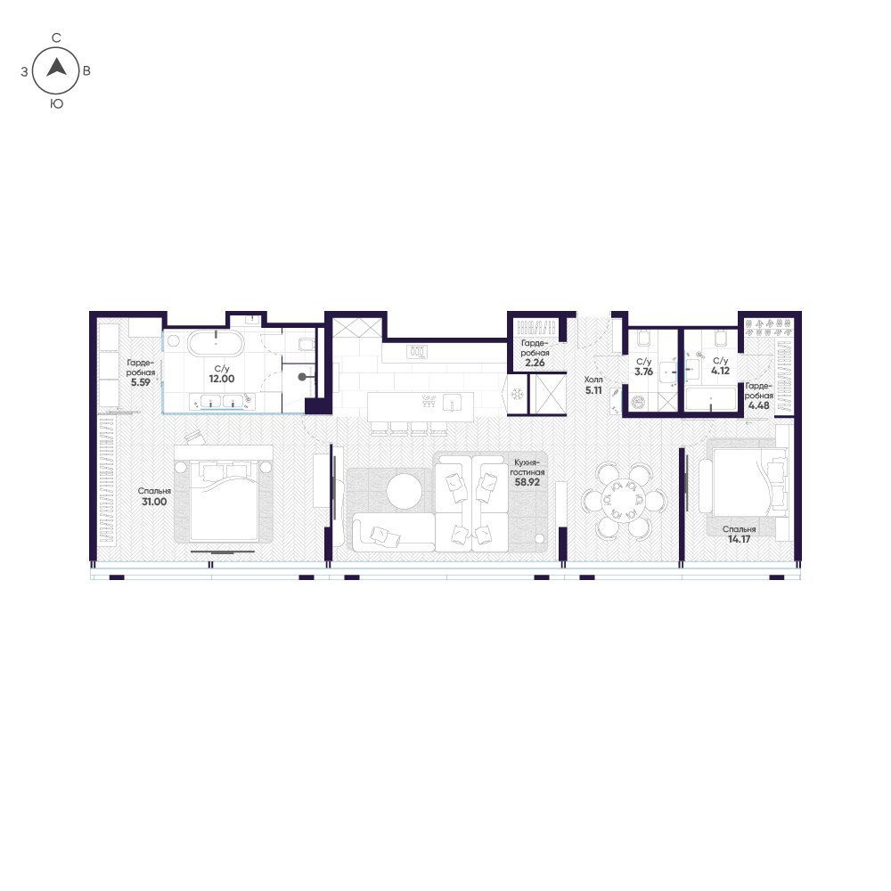 Планировка 142.4 м²