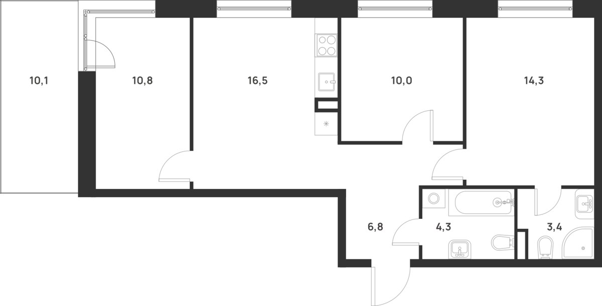 Планировка 69.1 м²