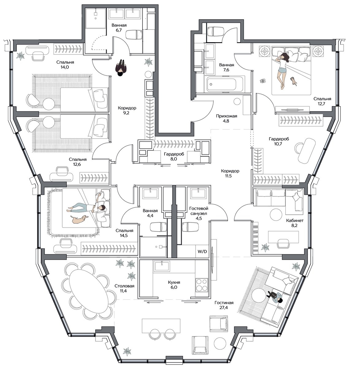 Планировка 172.6 м²