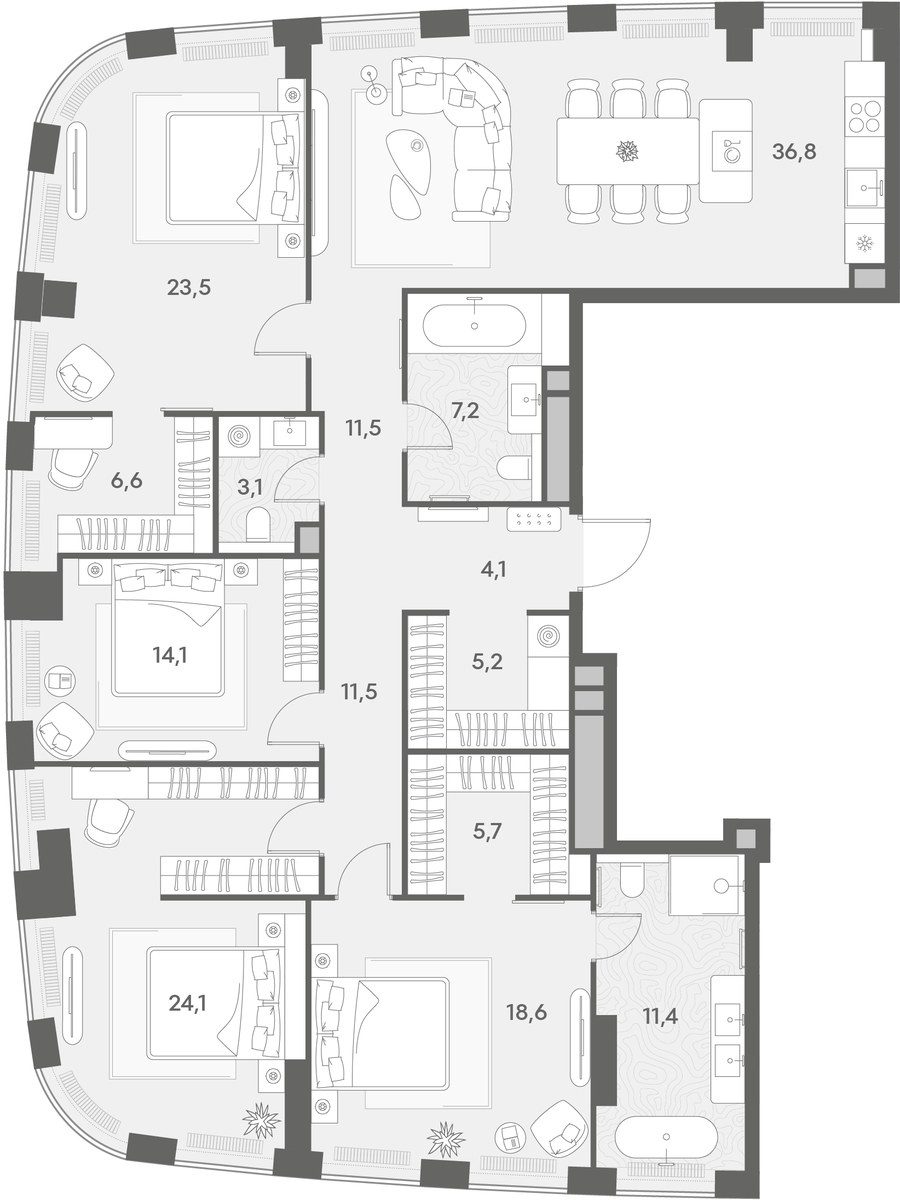 Планировка 171.9 м²