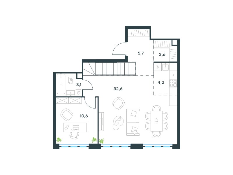 Планировка 113.8 м²