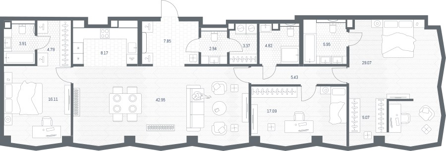 Планировка 157.52 м²