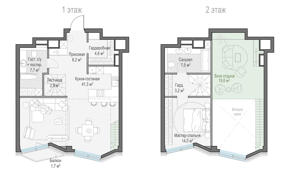 Планировка 88.7 м²